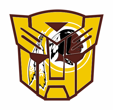 Autobots Washington Redskins logo iron on paper